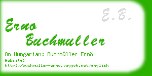 erno buchmuller business card