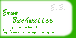 erno buchmuller business card